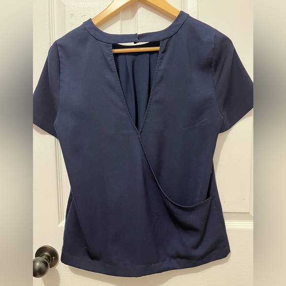 J Crew Navy Blouse small - Picture 5 of 5